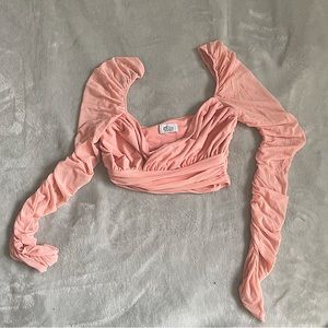 Princess Polly pink mesh shirt